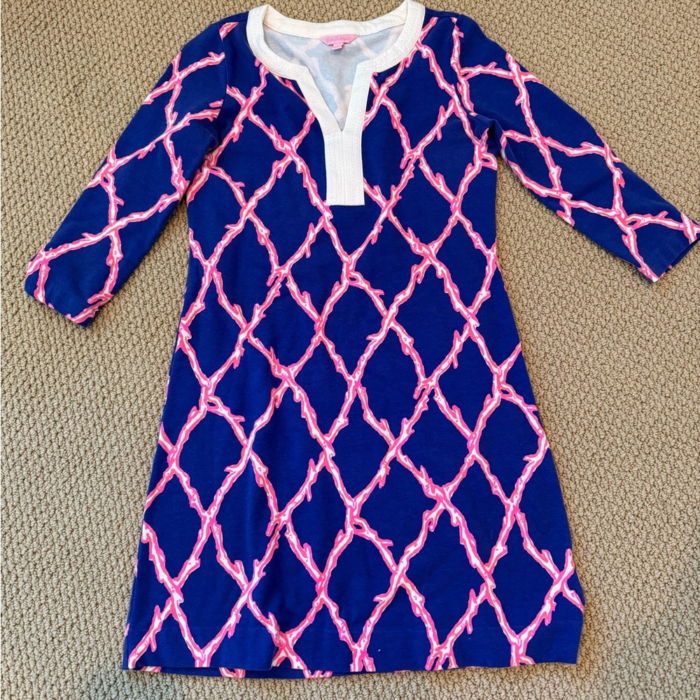 Lilly Pulitzer Navy and Pink Coverup